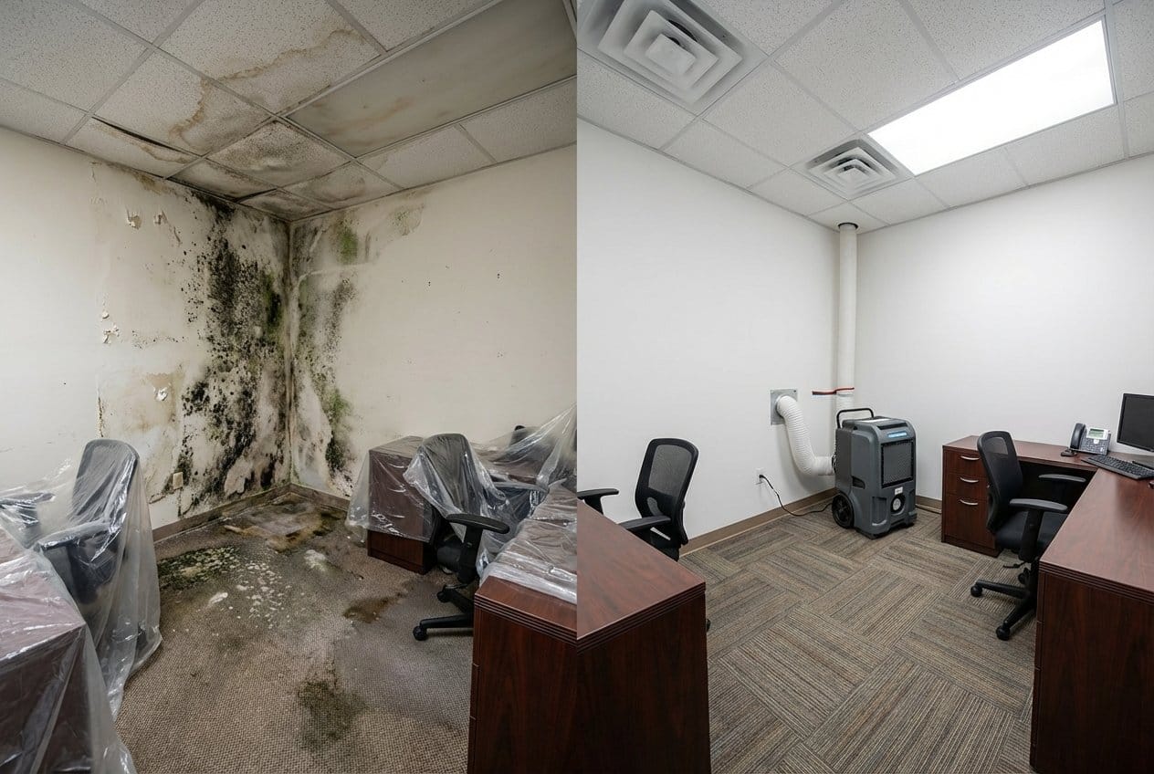 Bathroom & Kitchen Mold Removal restoration โ commercial office space of commercial property in Englewood, NJ